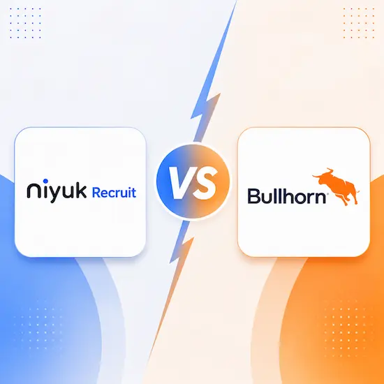 The Niyuk Recruit and Bullhorn marks either side of a VS divide