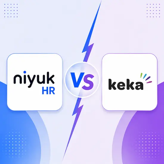 The Niyuk HR and Keka marks either side of a VS divide