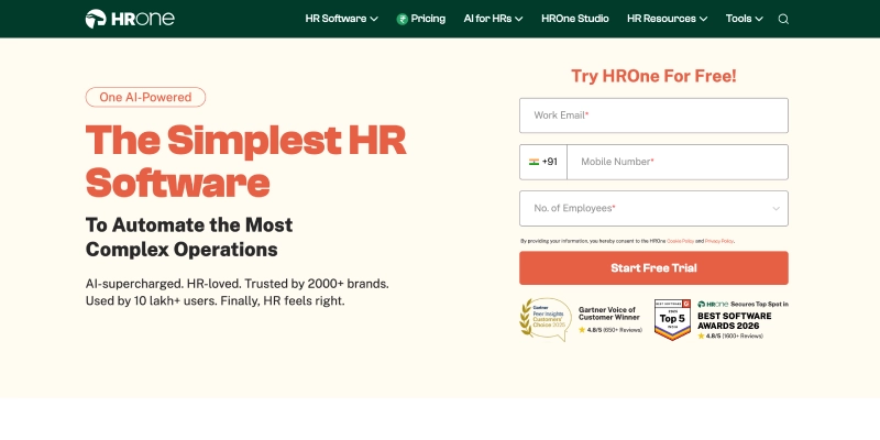 HROne ΓÇô Best for Middle Size Companies with Standard HR Needs