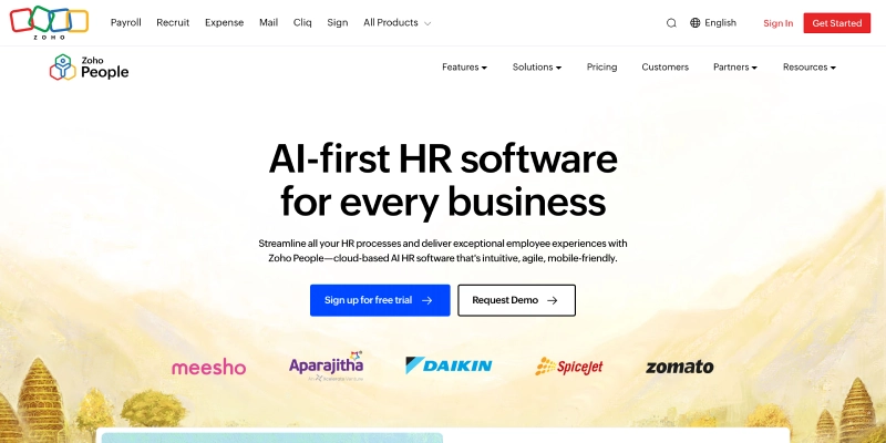Zoho People ΓÇô Best for Businesses Running on the Zoho Ecosystem