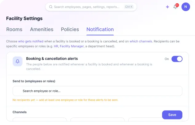 Notification Settings Tab
