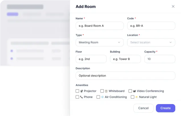 Rooms Management Tab